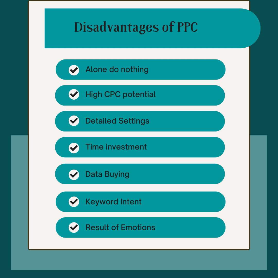 Disadvantages of PPC