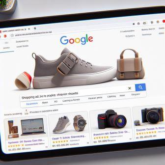 Google shopping ad, how it looks like - - Bing Copilot AI representational image